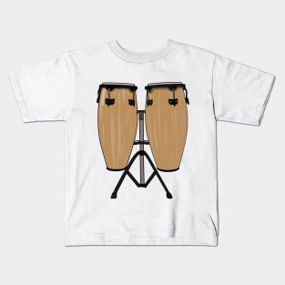 Bongo drum cartoon illustration Kids T-Shirt